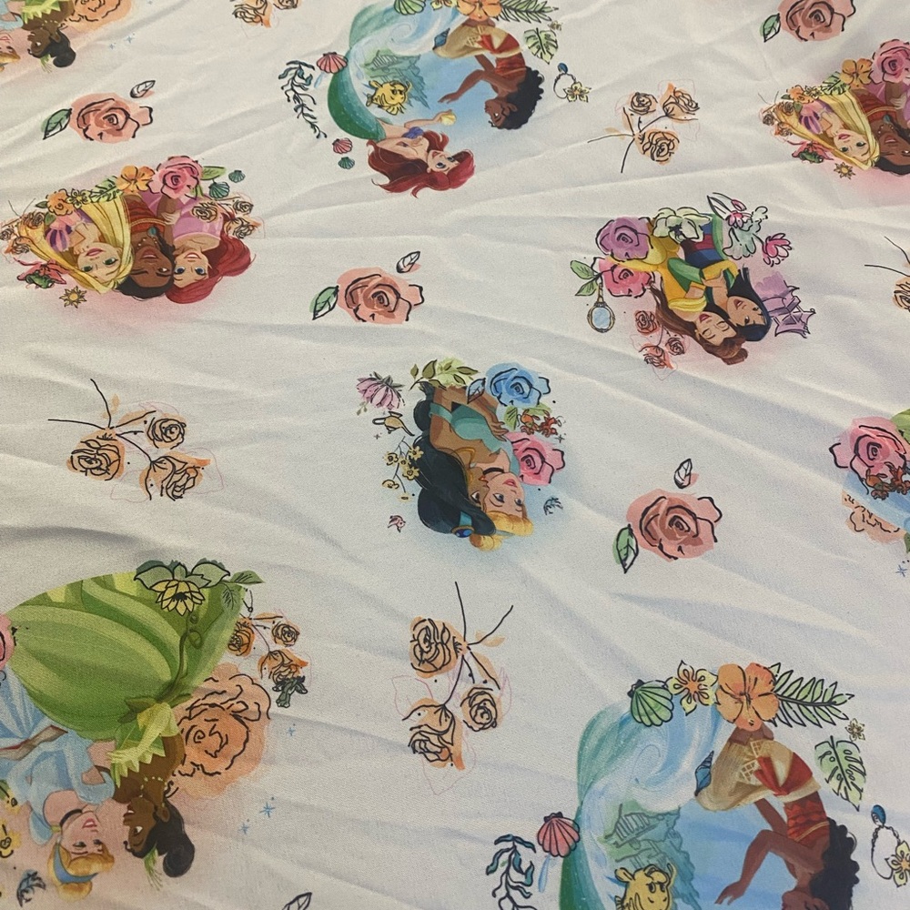 Disney Princess Floral Bedding Sheet & mattress cover for baby crib